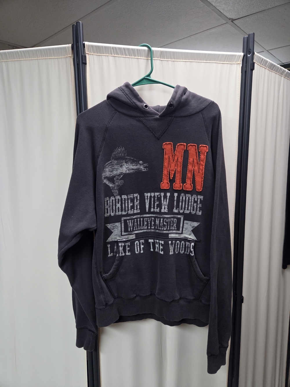 Blue 84 Charcoal Hoodie with Red MN Logo